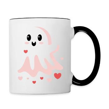 Cute Love Ghost - Contrasting Mug - white/black - Right