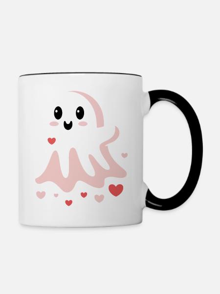 Niedlicher Liebesgeist - Tasse zweifarbig - Weiß/Schwarz