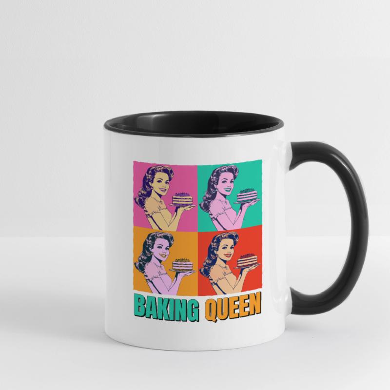 Baking Cake Baking Queen Baking Fairy Baker Pop Art Contrasting Mug
