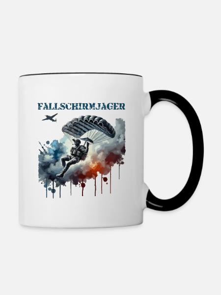 Fallschirmjäger 2 - Sky Warriors - Tasse zweifarbig - Weiß/Schwarz