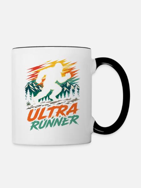Ultra-Läufer - Tasse zweifarbig - Weiß/Schwarz