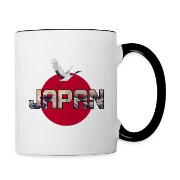 Japon - Mug contrasté - blanc/noir - Droite