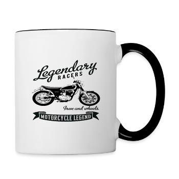Moto Cyclomoteur SR 500 Cult - Mug contrasté - blanc/noir - Droite