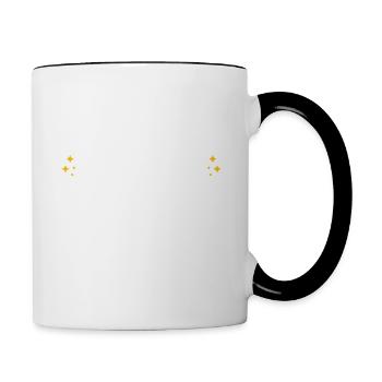 Den besten Vater gibt es nicht, es sei denn, er ist Metzger - Tasse zweifarbig - Weiß/Schwarz - Rechts