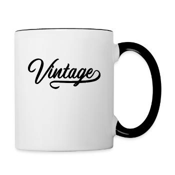 Vintage - Contrasting Mug - white/black - Right