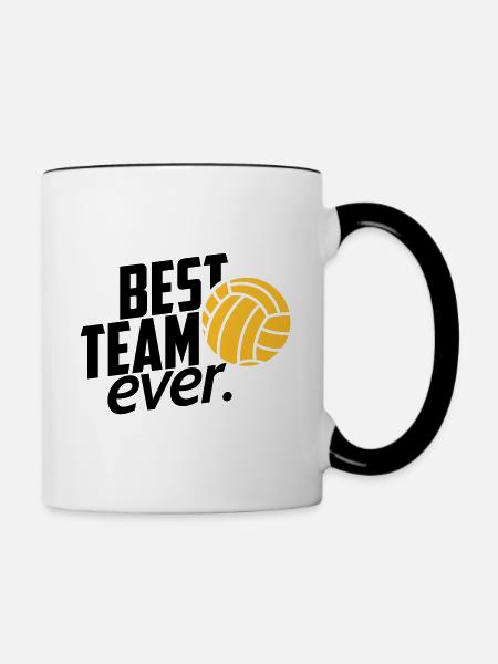 volleyball team - Tasse zweifarbig - Weiß/Schwarz