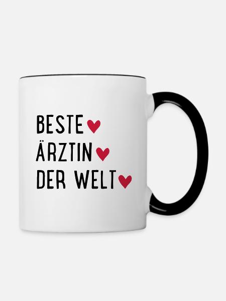 Ärztin - Tasse zweifarbig - Weiß/Schwarz
