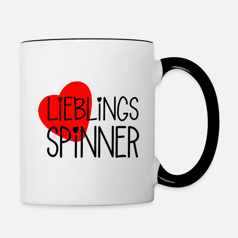 Idée cadeau spinner préférée Saint Valentin - Mug contrasté - blanc/noir