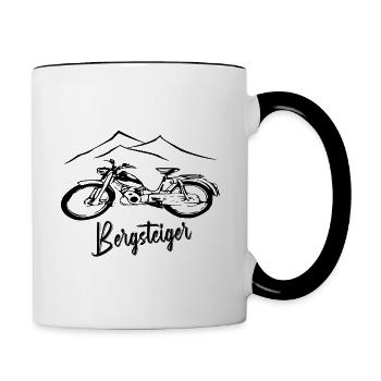 Zündapp Bergsteiger MD 25 Mofa Kult - Tasse zweifarbig - Weiß/Schwarz - Rechts