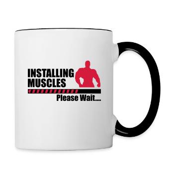Installing Muscles - Contrasting Mug - white/black - Right