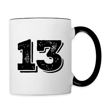 13 nexa - Tasse zweifarbig - Weiß/Schwarz - Rechts