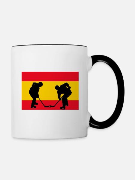 Spanien Flagge - Tasse zweifarbig - Weiß/Schwarz