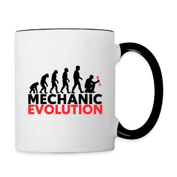 Tournevis mécanique Evolution - Mug contrasté - blanc/noir - Droite