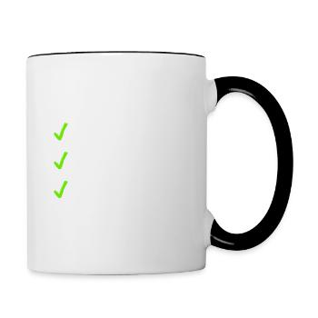 Bachelor Master Dr - Funny Graduation Doctorate - Mug contrasté - blanc/noir - Droite