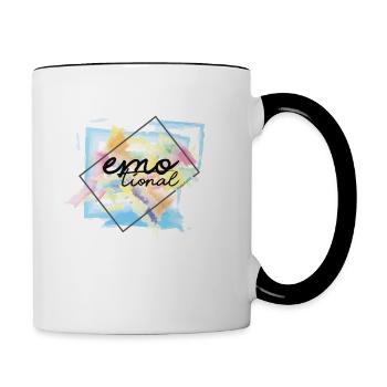 emotionally emotional world - Contrasting Mug - white/black - Right