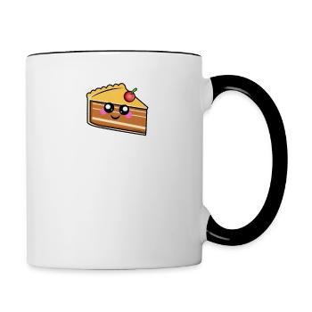Kaum in Torte zu fassen Kuchen - Tasse zweifarbig - Weiß/Schwarz - Rechts