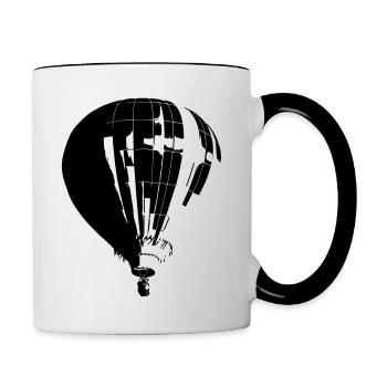 Ballon - Tasse zweifarbig - Weiß/Schwarz - Rechts