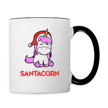 Christmas unicorn Christmas unicorn - Contrasting Mug - white/black - Right