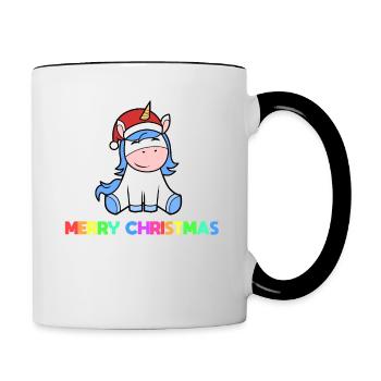 Christmas unicorn Christmas unicorn - Contrasting Mug - white/black - Right