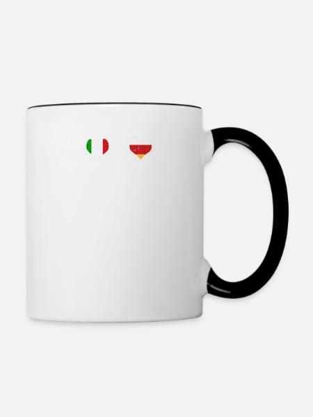Germany Italy Italian and Italian - Contrasting Mug - white/black