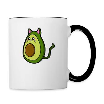 Avocat Chat Avocat - Mug contrasté - blanc/noir - Droite
