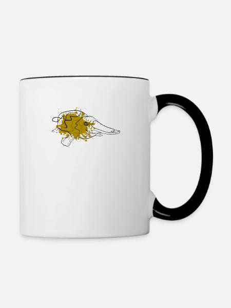 Schnabeltier - Tasse zweifarbig - Weiß/Schwarz