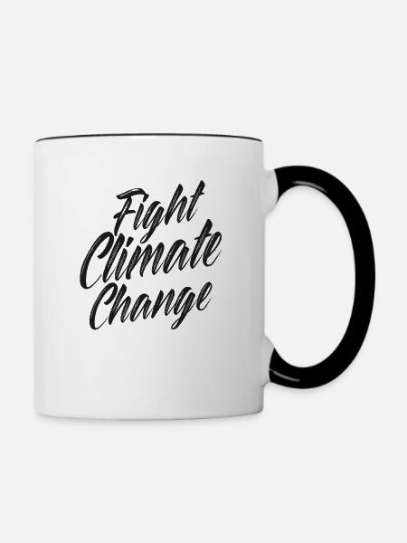 Klimawandel Klimaschutz - Tasse zweifarbig - Weiß/Schwarz