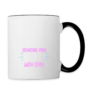 Coiffeurs pour chiens - Mug contrasté - blanc/noir - Droite