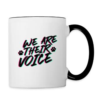 Dogs animal protection - Contrasting Mug - white/black - Right