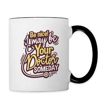 Étudiant en médecine - Mug contrasté - blanc/noir - Droite