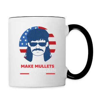 Mullet sayings - Contrasting Mug - white/black - Right