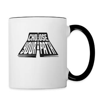 Citation de motivation - Mug contrasté - blanc/noir - Droite