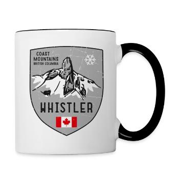 Whistler Black Tusk Canada Coat of Arms - Contrasting Mug - white/black - Right