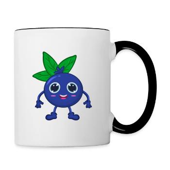 Myrtille myrtille - Mug contrasté - blanc/noir - Droite