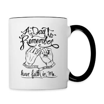 A Day To Remember Have Faith In Me Best Friends - Tasse zweifarbig - Weiß/Schwarz - Rechts