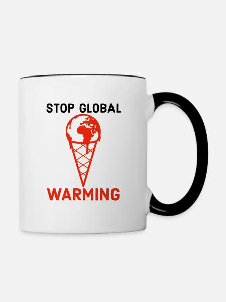 Umwelt, Klimawandel, Klimawandel - Tasse zweifarbig - Weiß/Schwarz