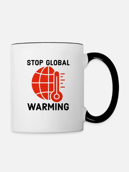Umwelt, Klimawandel, Klimawandel - Tasse zweifarbig - Weiß/Schwarz