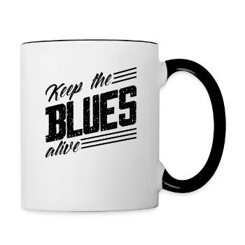 Blues Musique - Mug contrasté - blanc/noir - Droite