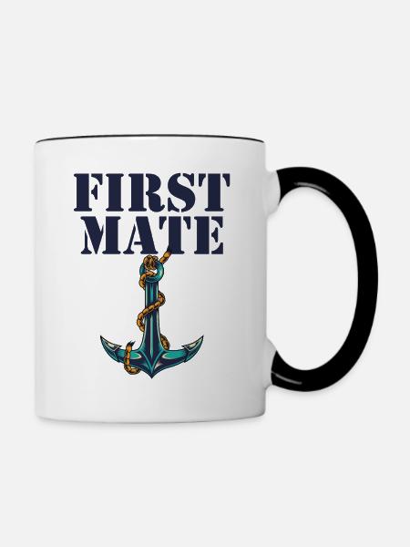 First Mate Daddy Matching - Tasse zweifarbig - Weiß/Schwarz