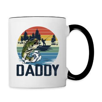 Fishing Daddy Matching - Tasse zweifarbig - Weiß/Schwarz - Rechts