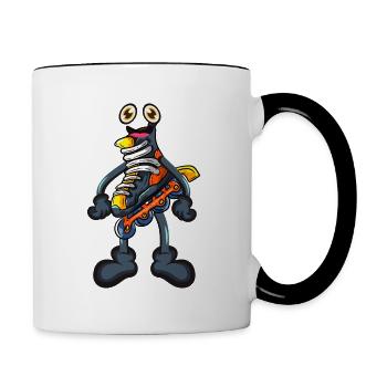 Inline Skating Inliner - Mug contrasté - blanc/noir - Droite