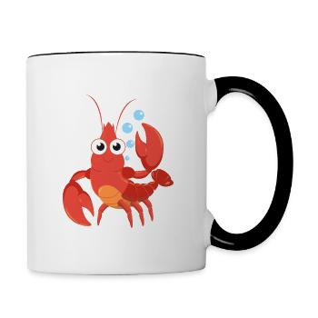 Crab Crab Crab Fisherman Crab Fishing Comic - Contrasting Mug - white/black - Right