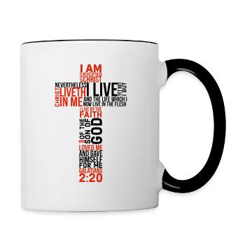 Jesus Jesus Jesus Christlich Christlich Christlich - Tasse zweifarbig - Weiß/Schwarz - Rechts