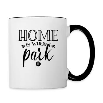 Camping-car - Mug contrasté - blanc/noir - Droite