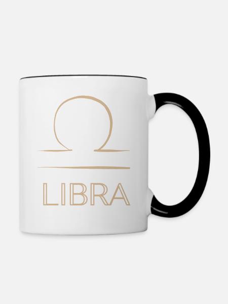 LIBRA ZODIAC SIGN - Tasse zweifarbig - Weiß/Schwarz