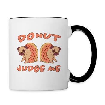 Donut Funny Saying Dog Doughnut Dog Gift - Contrasting Mug - white/black - Right