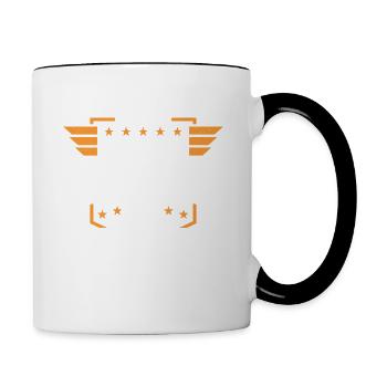 Ich bin A Dziadek Dziadzia Dziadziu Tata Polen Polnisch - Tasse zweifarbig - Weiß/Schwarz - Rechts
