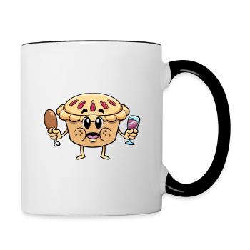 Holiday There Is No Diet In Thanksgiving Pie - Contrasting Mug - white/black - Right