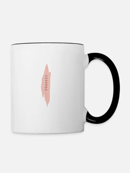 Stents Are For Wimps Real Men Have Bypass Surgery - Tasse zweifarbig - Weiß/Schwarz