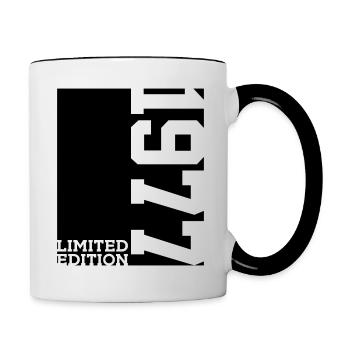 LIMITED EDITION 1977 49TH BIRTHDAY - Contrasting Mug - white/black - Right